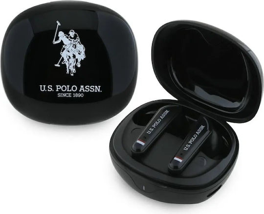 U.S. Polo Assn. Logo In-ear Bluetooth Handsfree Earphones with Charging Case Black