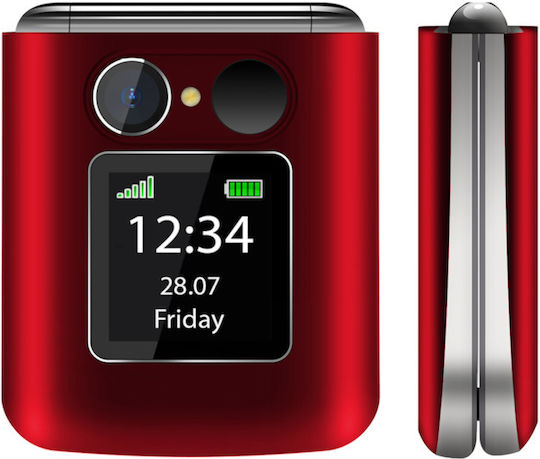 Bea-fon Fold 10 LTE Single SIM Mobile with Buttons Red view 4