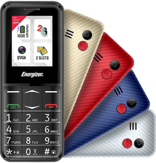Energizer E4 Dual SIM Mobile with Large Buttons Black view 3