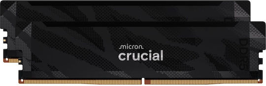Crucial Pro OC DDR5 32GB RAM with 2x16GB Modules and Speed 6400 for Desktop CP2K16G64C32U5B