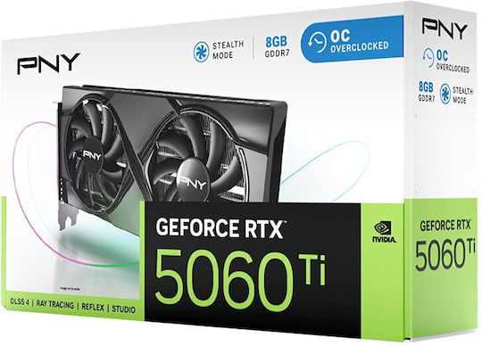 PNY GeForce RTX 5060 Ti 8GB GDDR7 Dual Fan OC Graphics Card vista 8