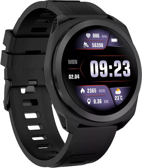 Canyon Maverick Waterproof Smartwatch with Heart Rate Monitor (Black) view 3