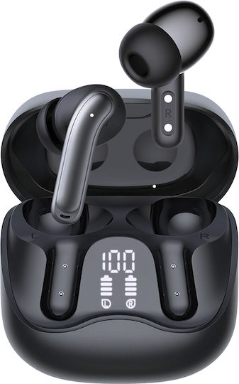 Techsuit EchoFit Pro In-ear Bluetooth Handsfree Earphones with Charging Case Black view 1