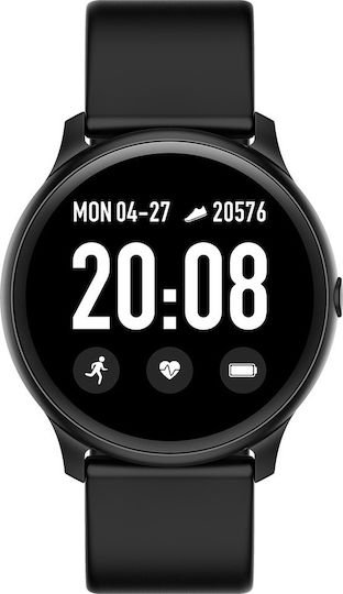 KW19 Smartwatch with Heart Rate Monitor (Black)
