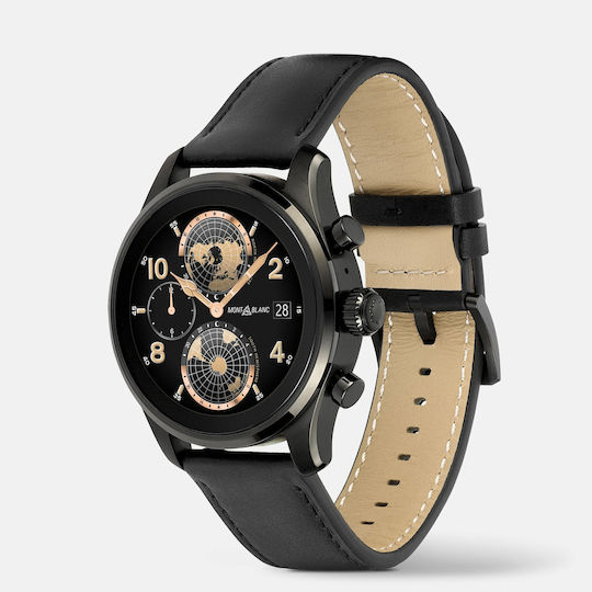 Mont Blanc Summit 3 Titanium 42mm Smartwatch with Heart Rate Monitor (Black) view 2