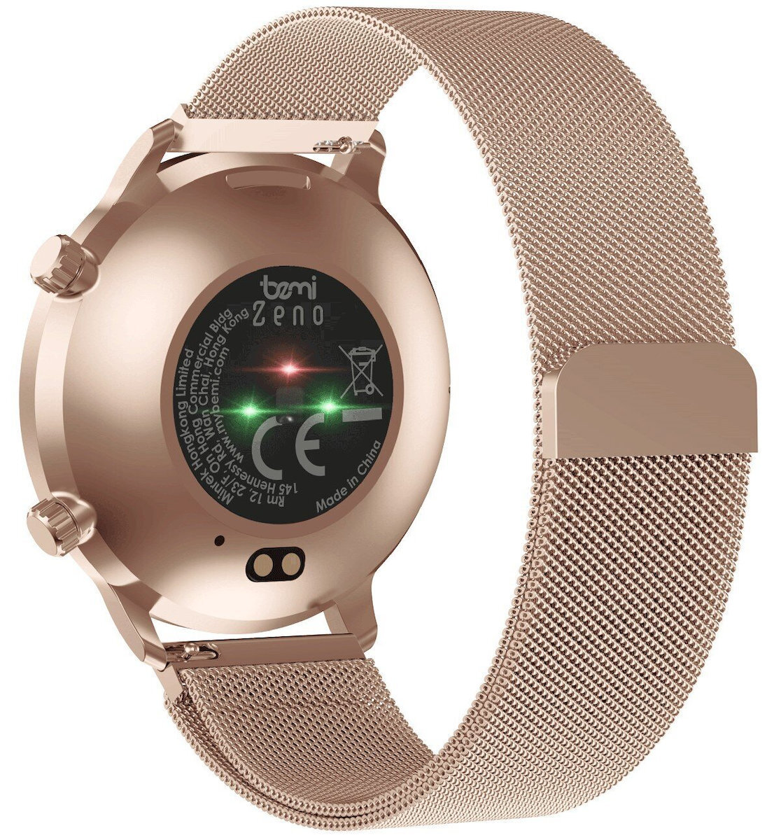 Bemi Zeno AI Stainless Steel Smartwatch with Heart Rate Monitor Gold view 9