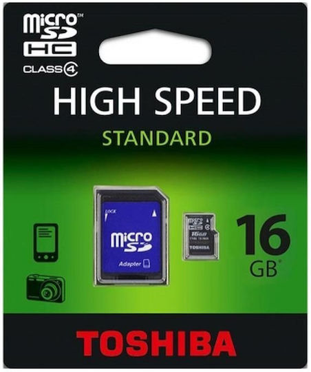 Toshiba microSDHC 16GB Class 10 with Adapter view 1