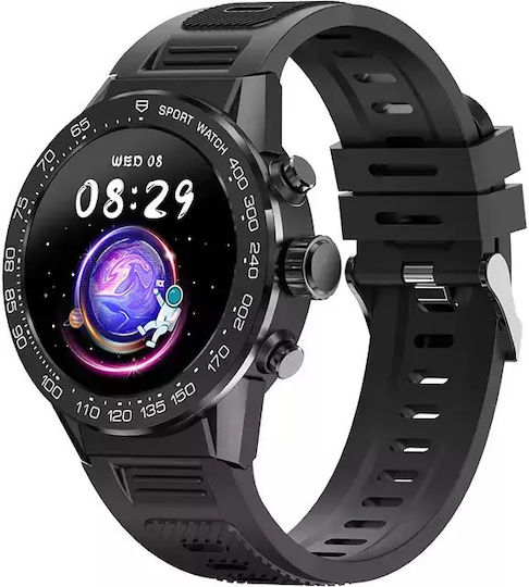 Nubi V35P Smartwatch with Heart Rate Monitor (Black) view 2