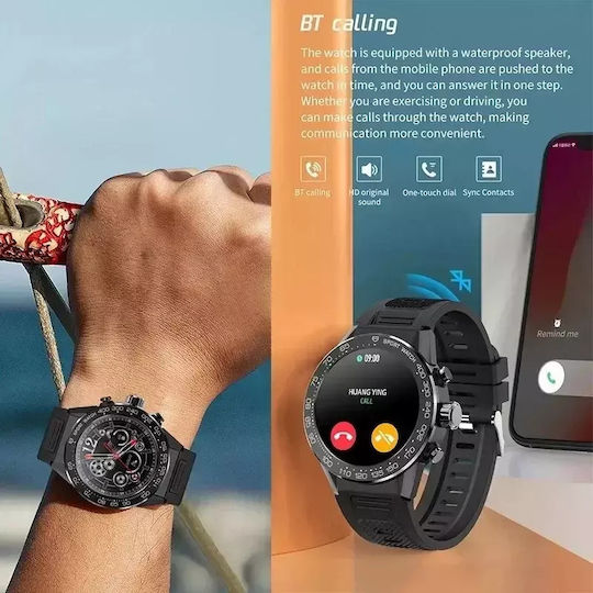 Nubi V35P Smartwatch with Heart Rate Monitor (Black) view 3