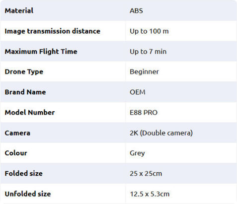 Duqi E88 Pro Drone with 2K Camera and Controller Grey view 4