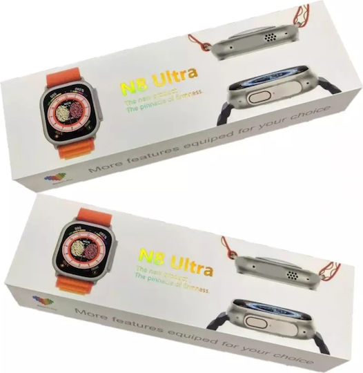 WearFit Pro Series 8 Ultra 49mm Waterproof Smartwatch with Heart Rate Monitor (Orange) view 4