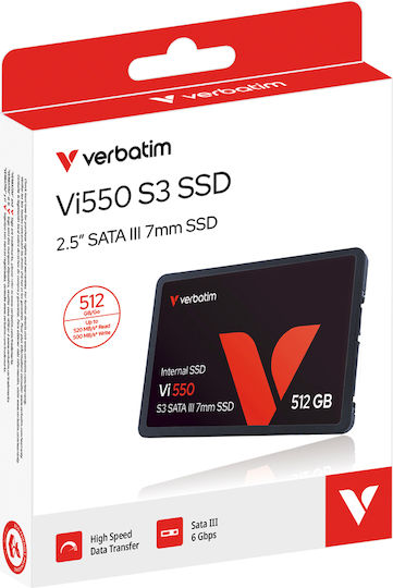 Verbatim Vi550 S3 SSD 512GB Type 2.5'' with SATA III Connection 49352 view 2