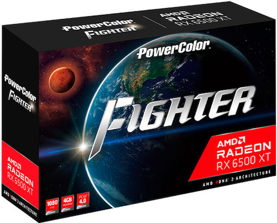 PowerColor Radeon RX 6500 XT 4GB GDDR6 Fighter Graphics Card view 2
