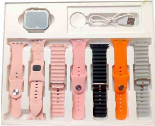 S9 Pro Max 49mm Smartwatch with Heart Rate Monitor (Pink) view 2