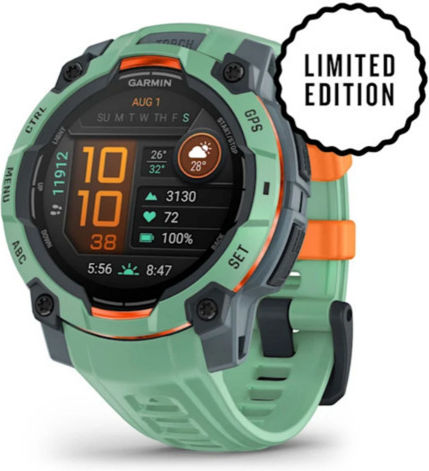 Garmin Instinct 3 AMOLED Aluminium 45mm Waterproof Smartwatch with Heart Rate Monitor (Neo Tropic with Neo Tropic Band) view 2