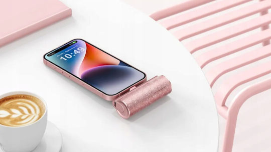 Veger W0573 Power Bank 5000mAh 20W with USB-C Port Power Delivery Pink view 3