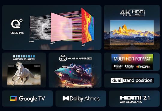 TCL Smart Television 55" 4K UHD QLED 55T7B HDR (2024) view 7