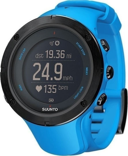 Suunto Ambit3 Peak HR Stainless Steel 50mm Waterproof Smartwatch with Heart Rate Monitor (Blue) view 3