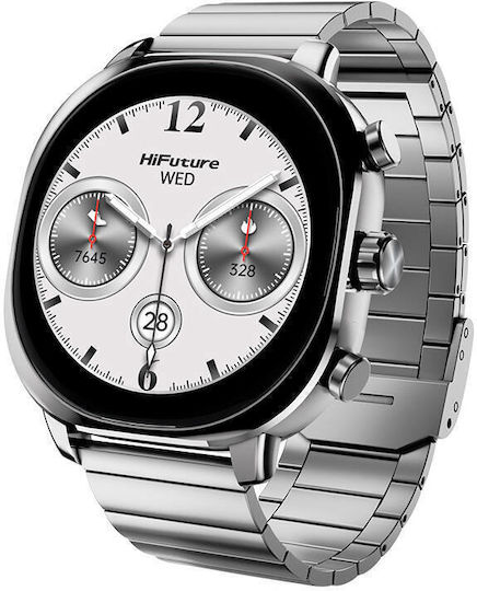 HiFuture AIX Waterproof Smartwatch with Heart Rate Monitor (Silver)