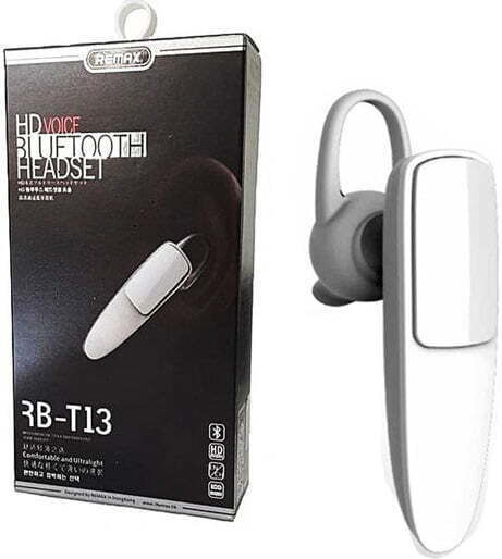 Remax RB-T13 Earbud Bluetooth Handsfree Earphone White view 3