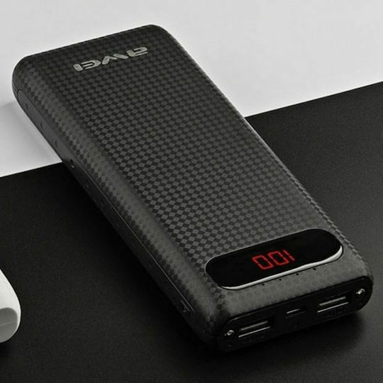 Awei P70K Power Bank 20000mAh with 2 USB-A Ports Black vue 7