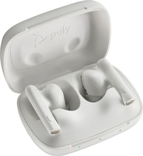 Poly Voyager Free 60 UC + BT700 USB-A Adapter + Basic Charge Case In-ear Bluetooth Handsfree Earphones with Charging Case White Sand view 3