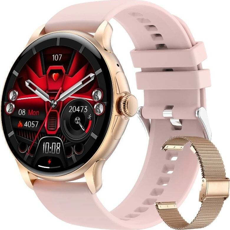 Smartwatch Rubicon Rncf35 Pink Calls Notifications Bt Call