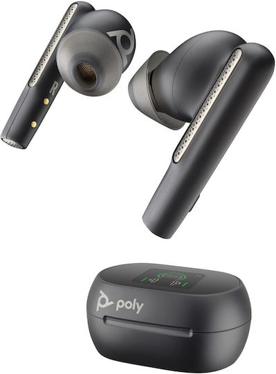 Poly Voyager Free 60+ UC In-ear Bluetooth Handsfree Earphones with Charging Case Carbon Black vue 2