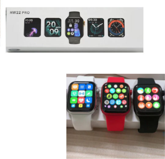 HW22 Pro 44mm Smartwatch (Red) view 2