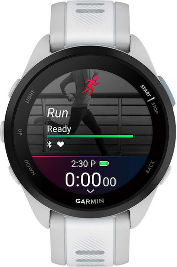 Garmin Forerunner 165 43mm Waterproof Smartwatch with Heart Rate Monitor (Mist Gray/Whitestone) vue 7