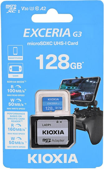 Kioxia microSDXC 128GB U3 V30 A2 UHS-I 160MB/s with Adapter view 5