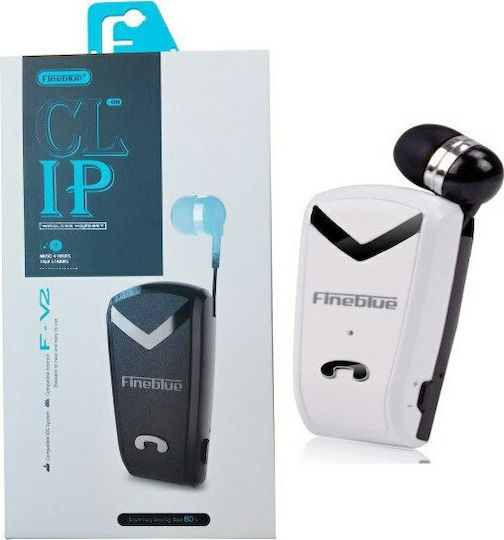 Fineblue F-V2 In-ear Bluetooth Handsfree Earphone Lapel White view 3