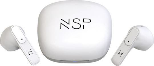 NSP Nspods BN510W Earbud Bluetooth Handsfree Earphones with Sweat Resistance and Charging Case White view 5