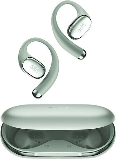QCY Crossky R70 Open Ear Bluetooth Handsfree Earphones with Sweat Resistance and Charging Case Green
