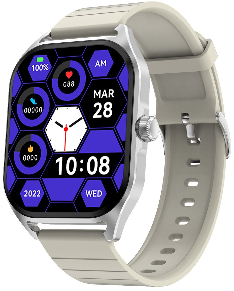 Aluminium Smartwatch with Heart Rate Monitor (Silver) view 1