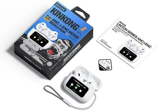 WK WS-26 In-ear Bluetooth Handsfree Earphones with Charging Case White view 2