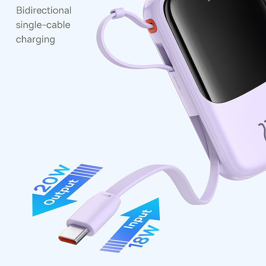 Baseus Qpow Pro+ Power Bank 10000mAh 22.5W Purple view 5