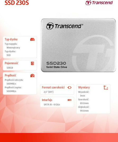 Transcend SSD230S 128GB 2.5'' Type With SATA III Connection TS128GSSD230S view 5