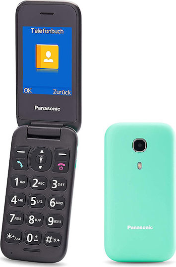 Panasonic KX-TU400 Single SIM Mobile with Large Buttons Turquoise view 1