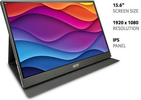 Acer Pm161Qbbmiuux IPS Portable Monitor 15.6" FHD 1920x1080 with Response Time 4ms GTG vista 4