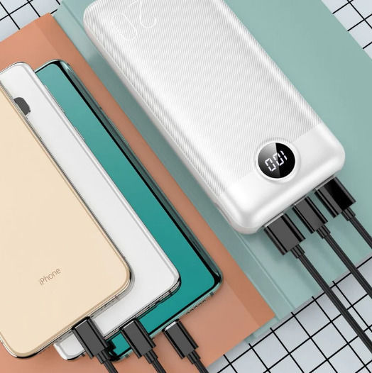Veger L20S Power Bank 20000mAh 20W with 2 USB-A Ports and USB-C Port Power Delivery / Quick Charge 3.0 White vue 4