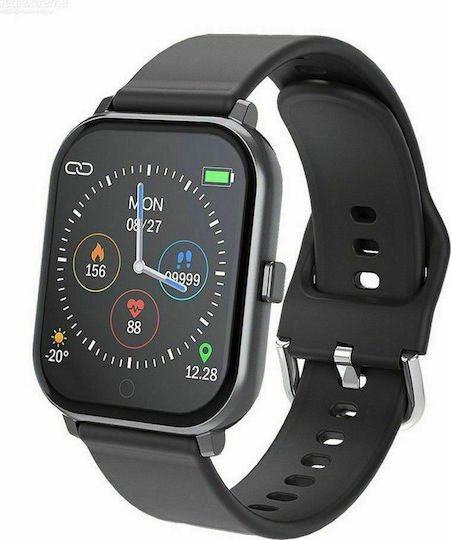 T55 Jinl Smartwatch with Heart Rate Monitor (Black)
