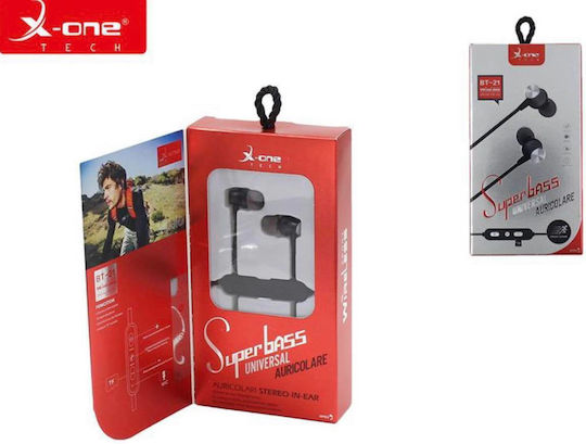 X-One BT-21 In-ear Bluetooth Handsfree Earphones with Sweat Resistance Black