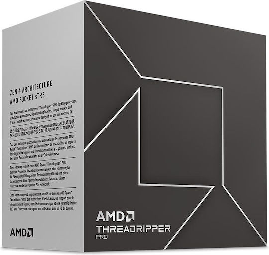AMD Ryzen Threadripper Pro 7995WX 2.5GHz Processor 96 Core for Socket sTR5 in Box view 3