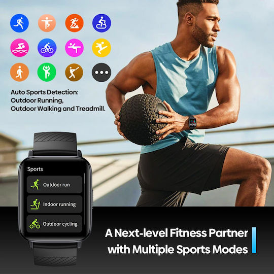 Zeblaze Swim Waterproof Smartwatch with Heart Rate Monitor (Graphite Black) view 6