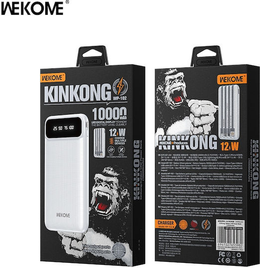 WK WP-102 Power Bank 10000mAh 12W White view 2