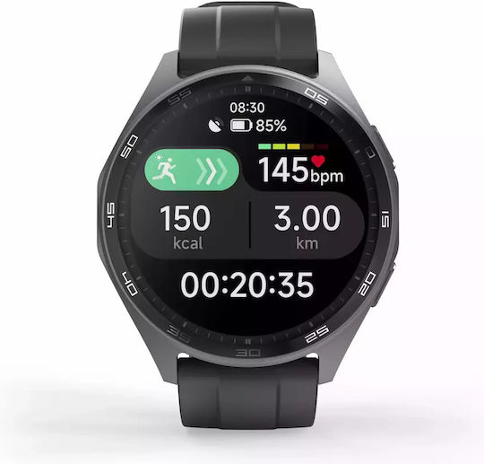 HAMA 7010 46mm Waterproof Smartwatch with Heart Rate Monitor (Black) view 4