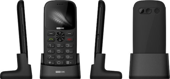 MaxCom MM471 Single SIM Mobile with Large Buttons Black view 2