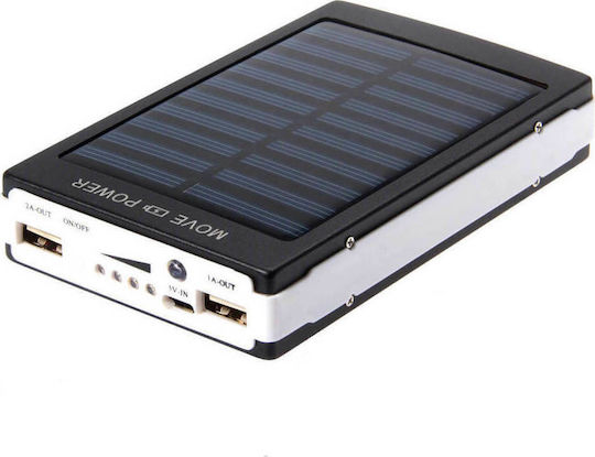 ES20000 Solar Power Bank 20000mAh with 2 USB-A Ports Black view 3