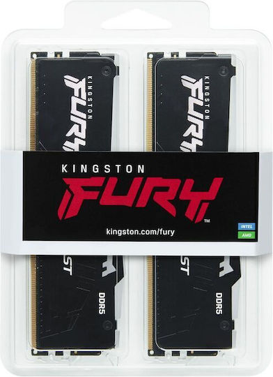 Kingston Fury Beast RGB DDR5 32GB RAM with 2x16GB Modules and Speed 6000 for Desktop KF560C30BBEAK2-32 view 5